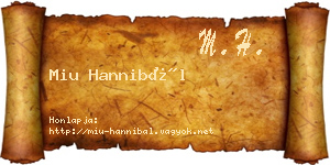 Miu Hannibál névjegykártya